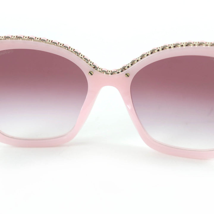 Excellent CHANEL Butterfly Shape Sunglasses Current product pink 5547-Q