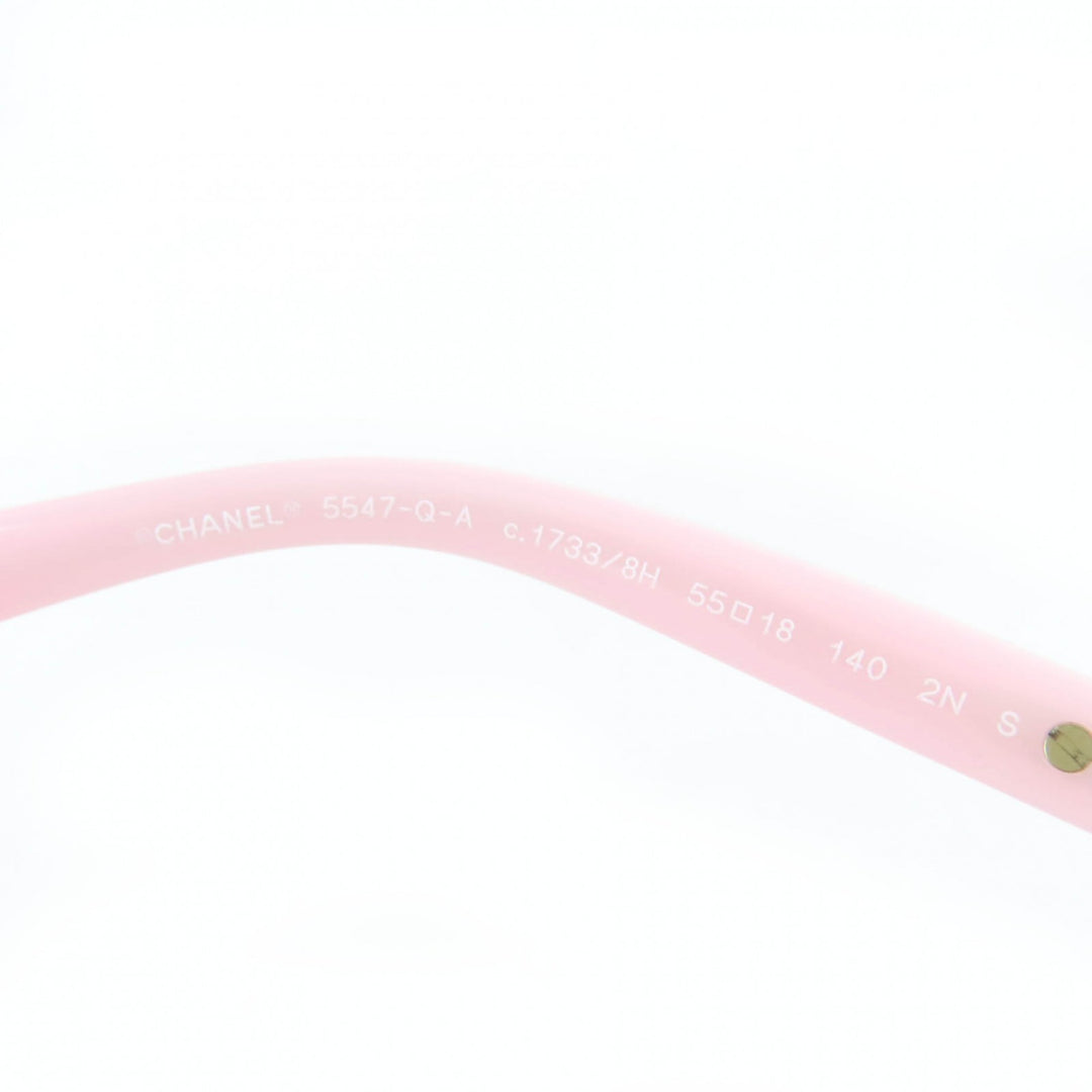 Excellent CHANEL Butterfly Shape Sunglasses Current product pink 5547-Q