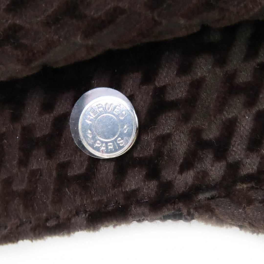 Pristine HERMES Casquette Vauban Velvet Casquette Bias H Serie Button H242017N