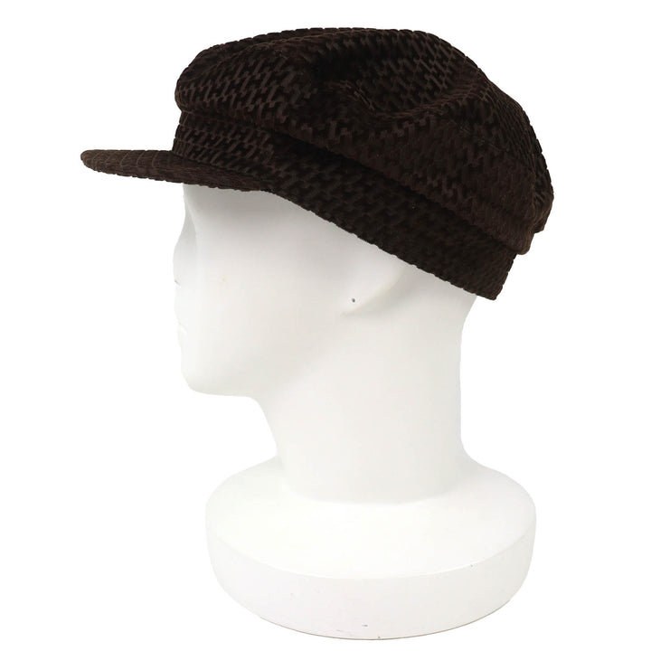 Pristine HERMES Casquette Vauban Velvet Casquette Bias H Serie Button H242017N