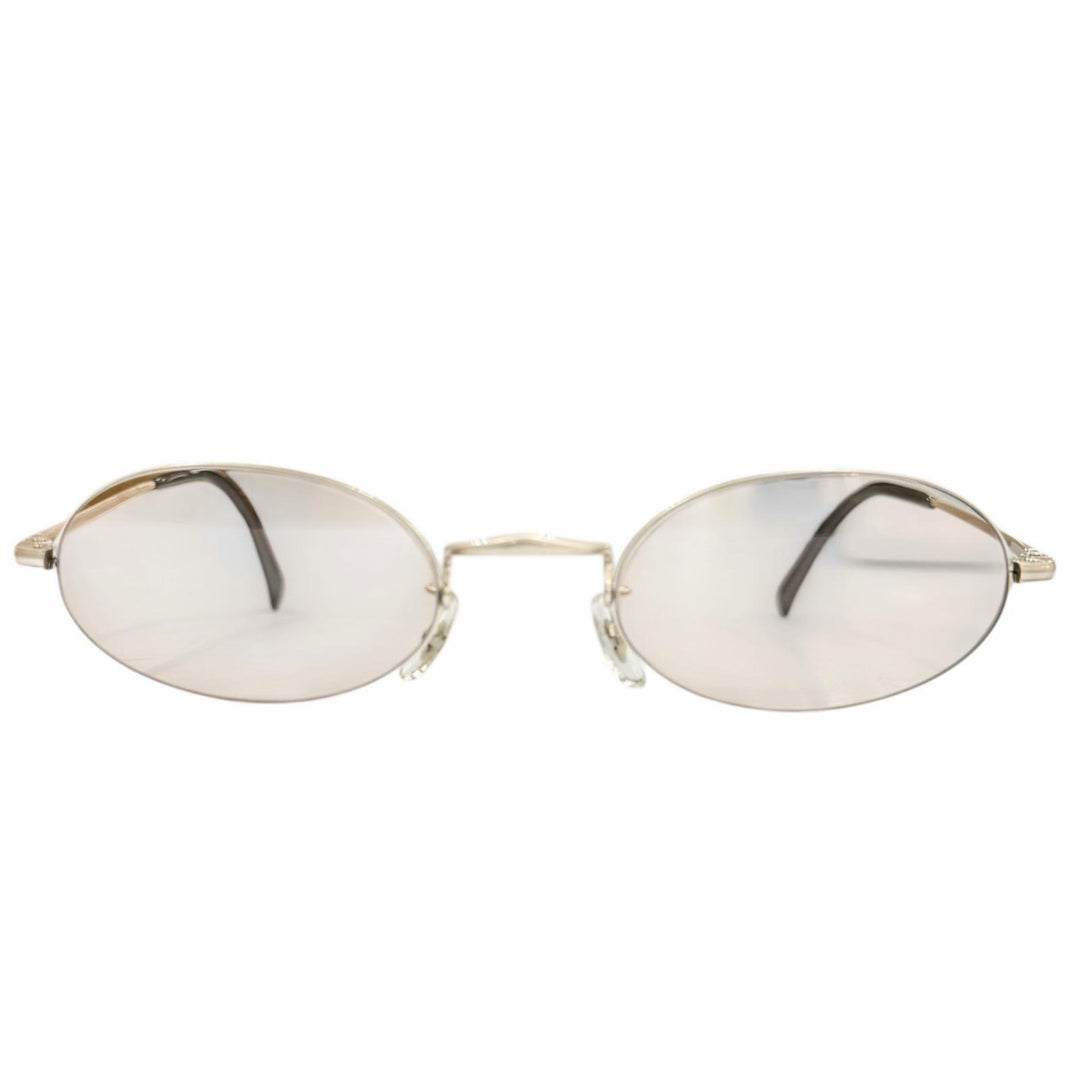 Great 白山眼鏡 sunglasses Oval Eyewear Matt Silver mens