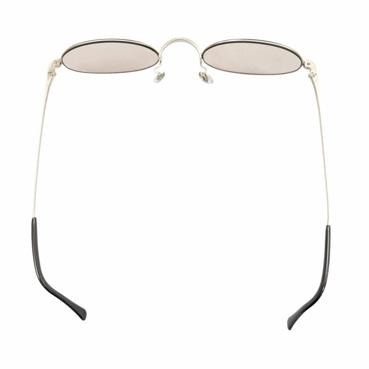 Great 白山眼鏡 sunglasses Oval Eyewear Matt Silver mens