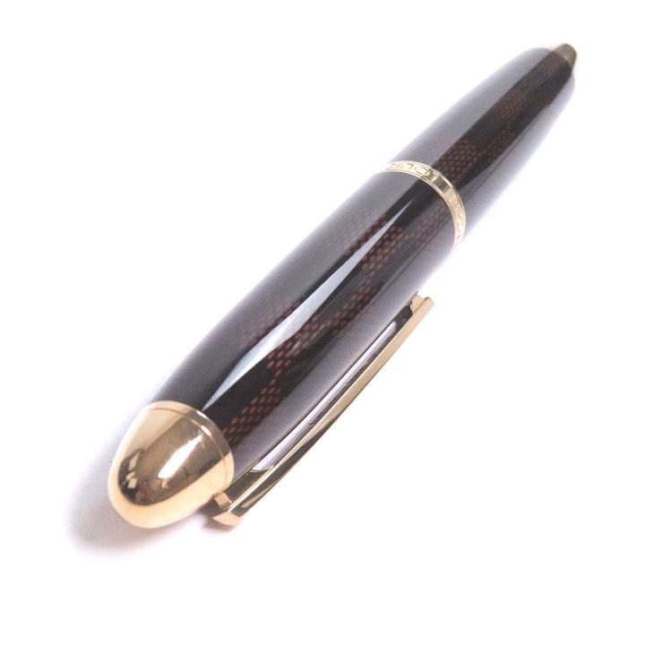 Excellent LOUIS VUITTON Ballpoint pen Grand Tour Damier Cap Style Brown