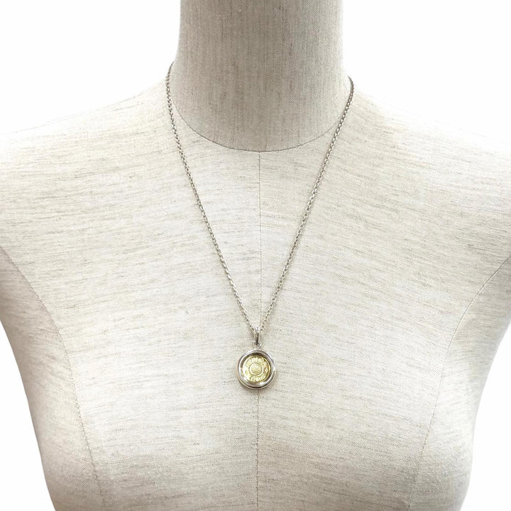 Excellent HERMES Necklace Serie Pendant Silver AU750 Women