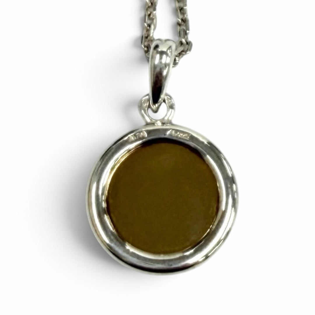 Excellent HERMES Necklace Serie Pendant Silver AU750 Women