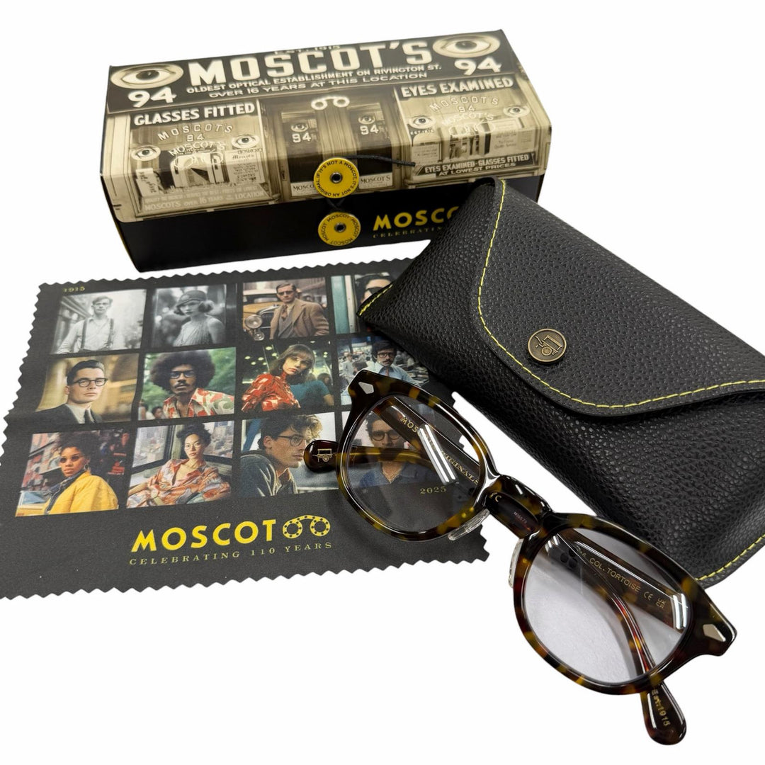 Excellent MOSCOT Glasses LEMTOSH Clear brown mens