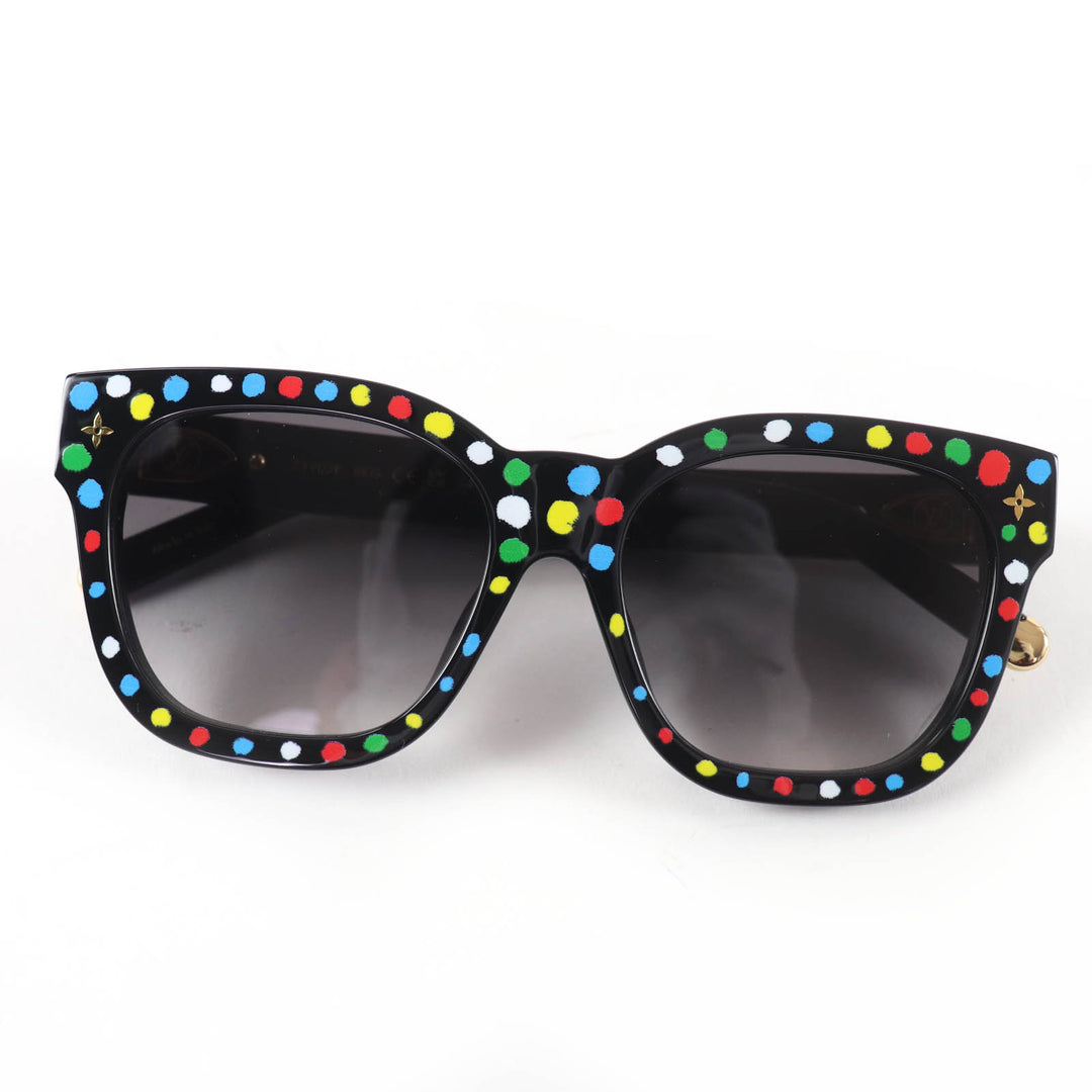Excellent LOUIS VUITTON×Yayoi Kusama sunglasses My Monogram Square Z1903E