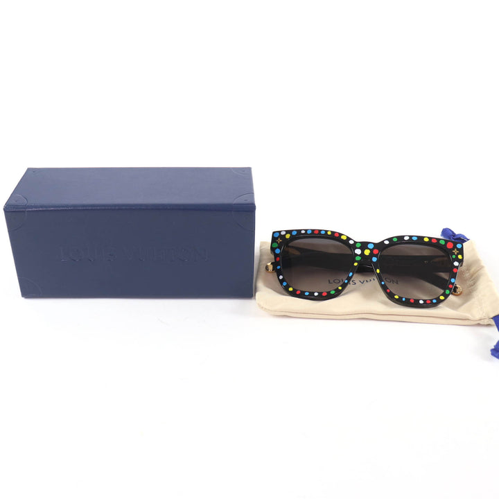 Excellent LOUIS VUITTON×Yayoi Kusama sunglasses My Monogram Square Z1903E