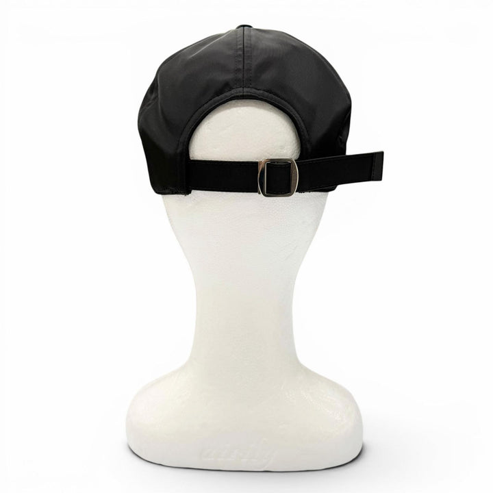 Pristine GUCCI cap Logo embossed baseball hat black Nylon mens XL 813461