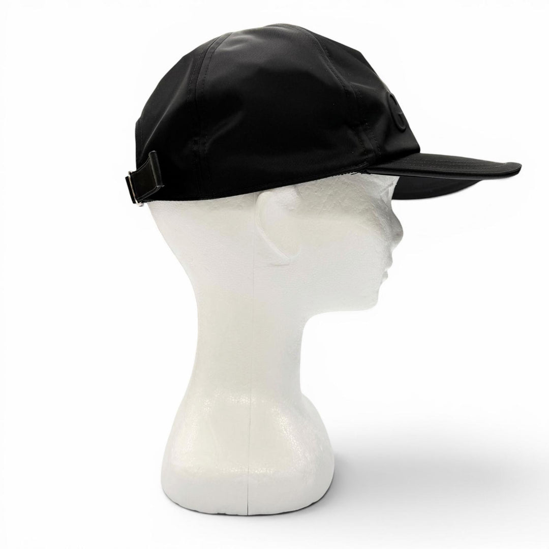 Pristine GUCCI cap Logo embossed baseball hat black Nylon mens XL 813461