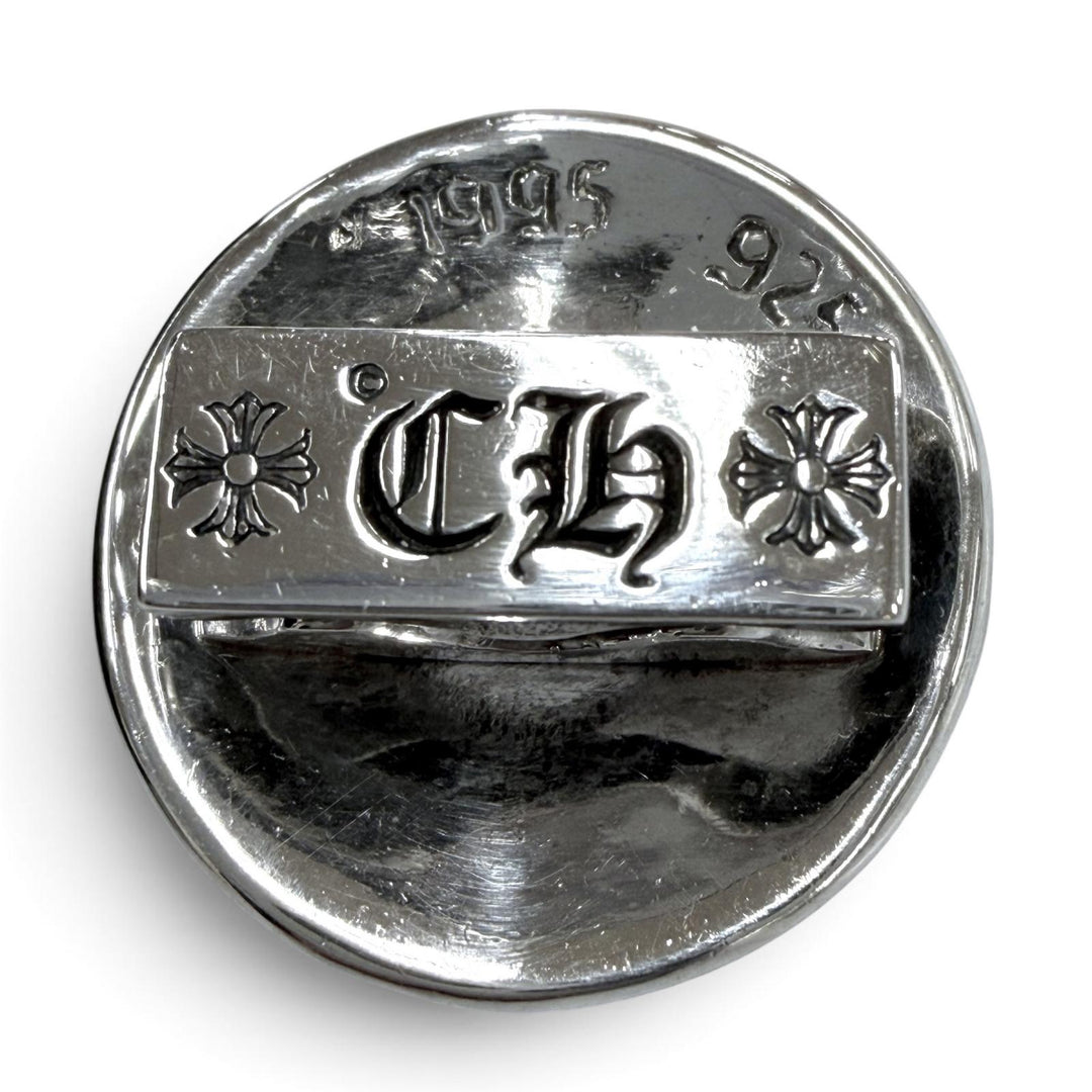 Great CHROME HEARTS hair accessory HAIRBAND Crossball Button Concho Silver 925