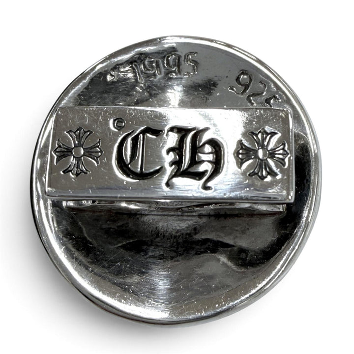 Great CHROME HEARTS hair accessory HAIRBAND Crossball Button Concho Silver 925