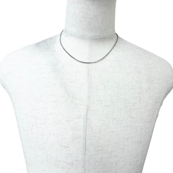 Great CHROME HEARTS Necklace Roll Chain 18 inches Silver SV925 mens
