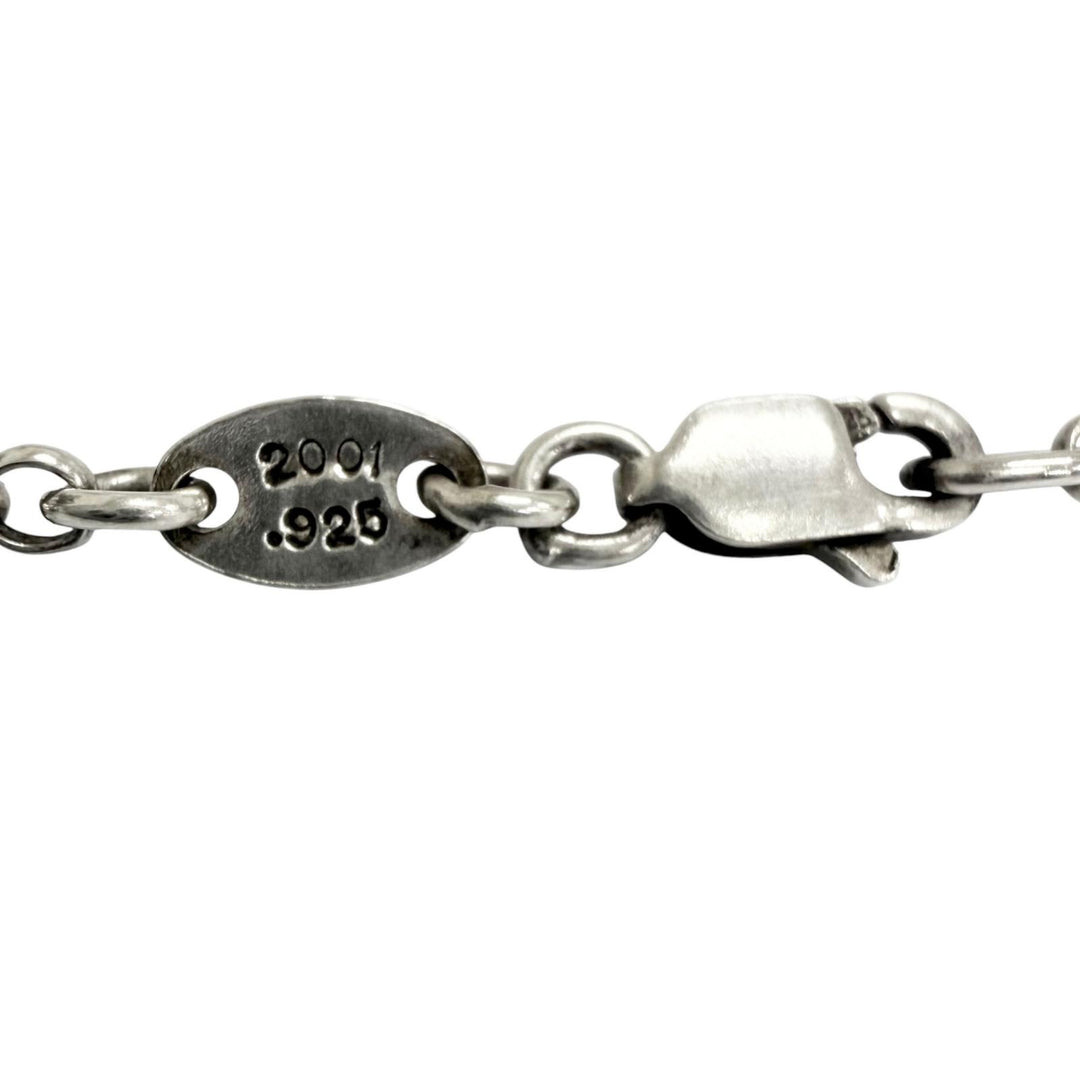 Great CHROME HEARTS Necklace Roll Chain 18 inches Silver SV925 mens