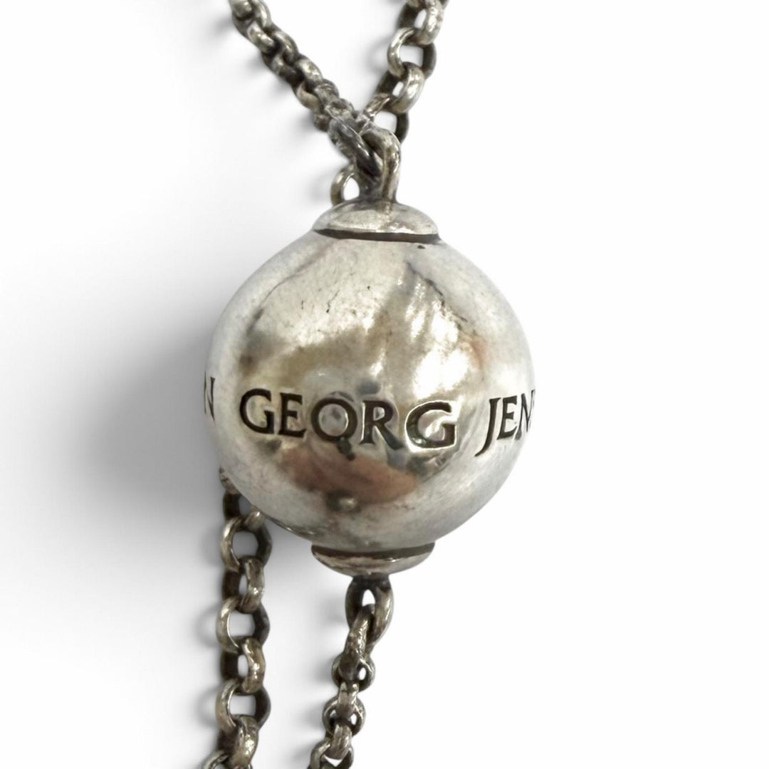 Great Georg Jensen Necklace station long black 925 Women