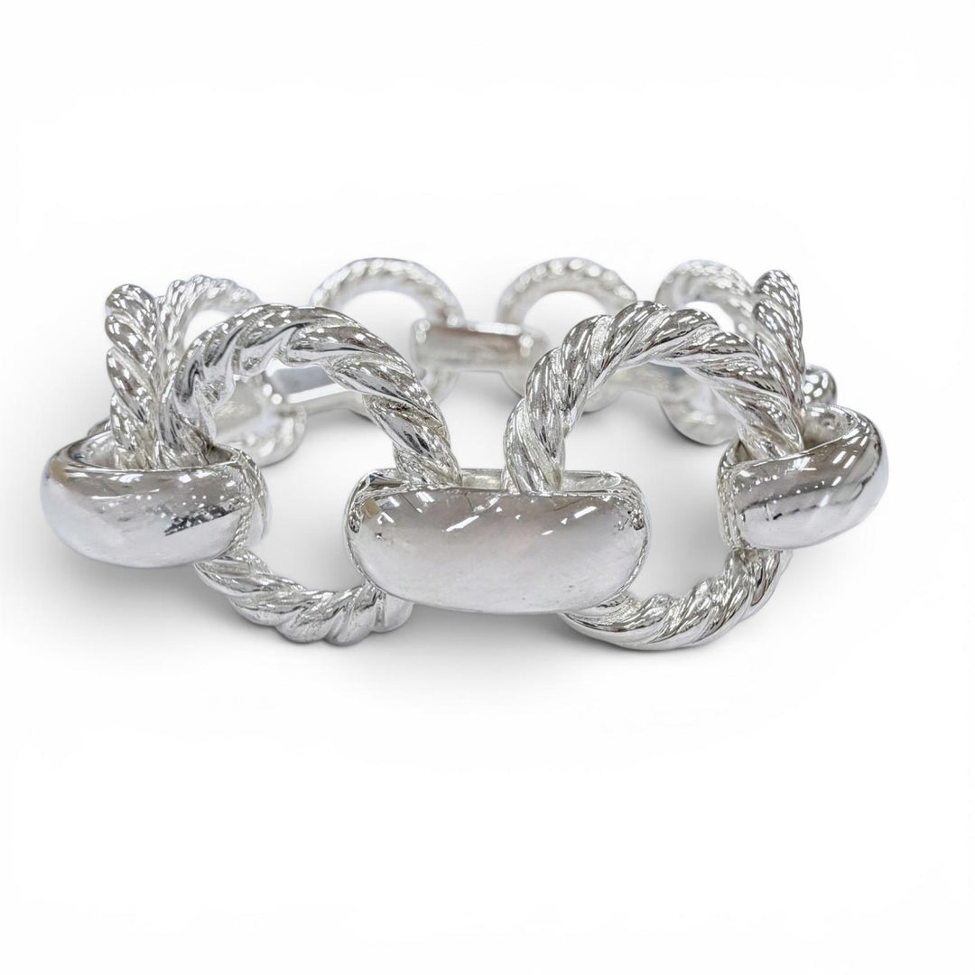 Great TIFFANY&Co. bracelet Twist circle Total length around7.5"" Silver 925 mens