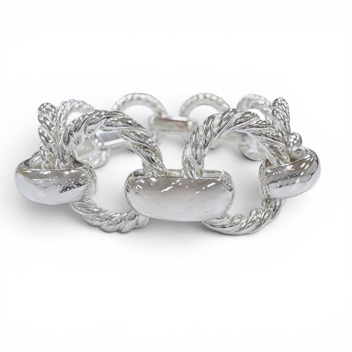 Great TIFFANY&Co. bracelet Twist circle Total length around7.5"" Silver 925 mens