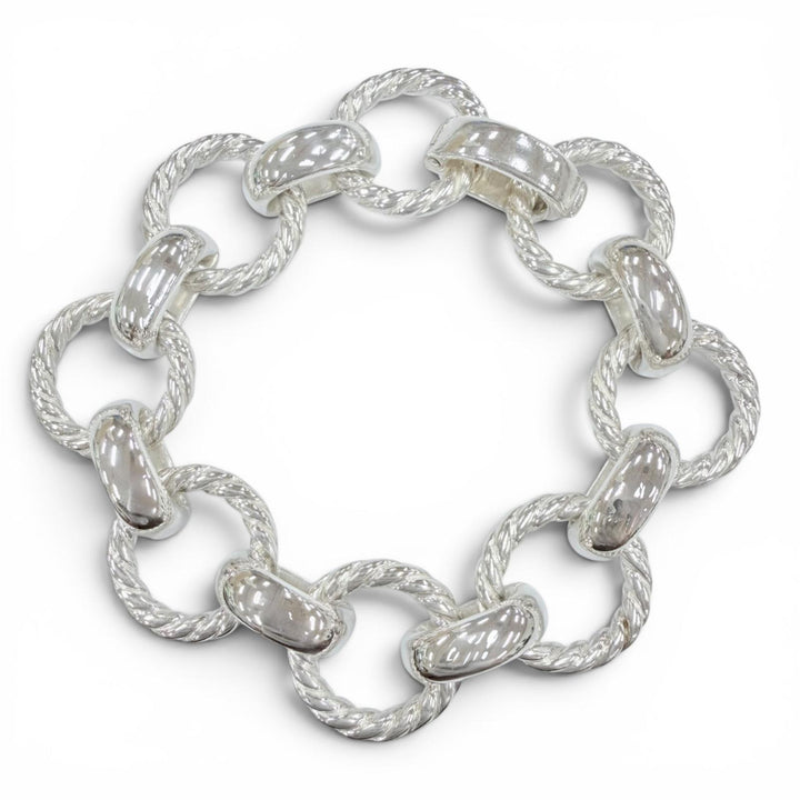 Great TIFFANY&Co. bracelet Twist circle Total length around7.5"" Silver 925 mens