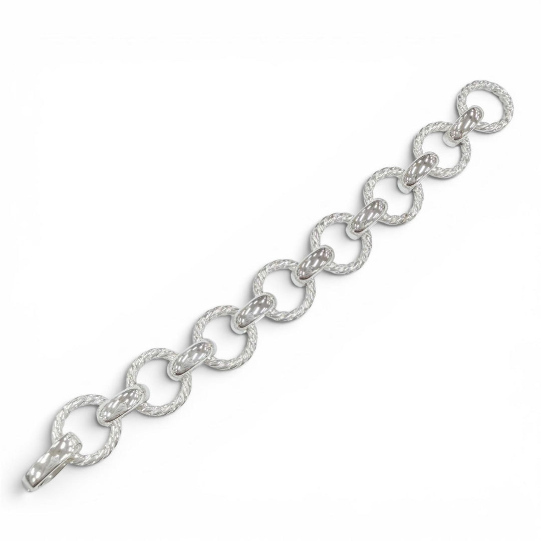 Great TIFFANY&Co. bracelet Twist circle Total length around7.5"" Silver 925 mens