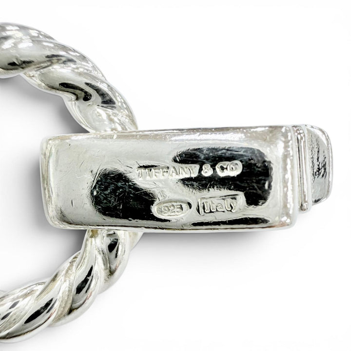 Great TIFFANY&Co. bracelet Twist circle Total length around7.5"" Silver 925 mens