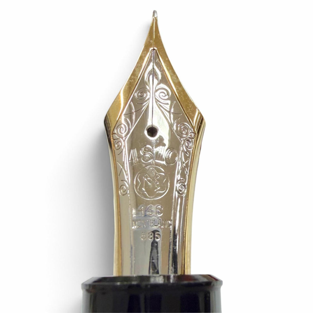 Great MONTBLANC fountain pen Meisterstück 149 white star black 14K mens