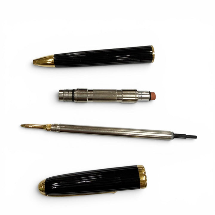 Very Good Cartier mechanical pencil Louis Cartier Stripe Twist Style black mens