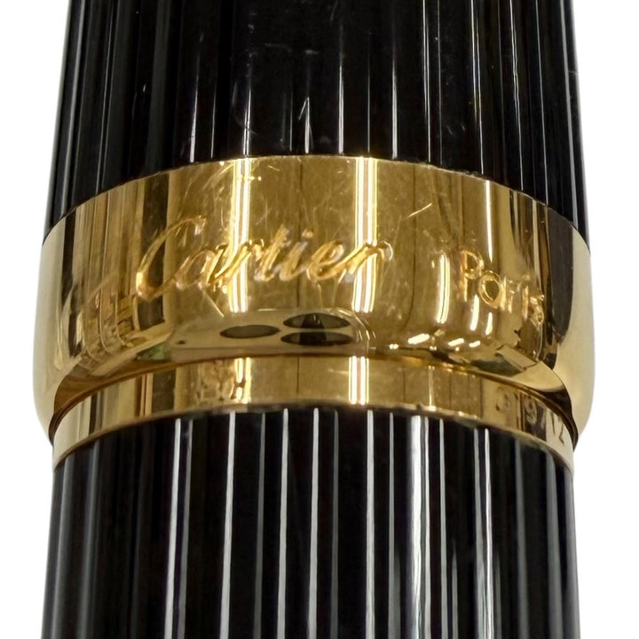 Very Good Cartier mechanical pencil Louis Cartier Stripe Twist Style black mens