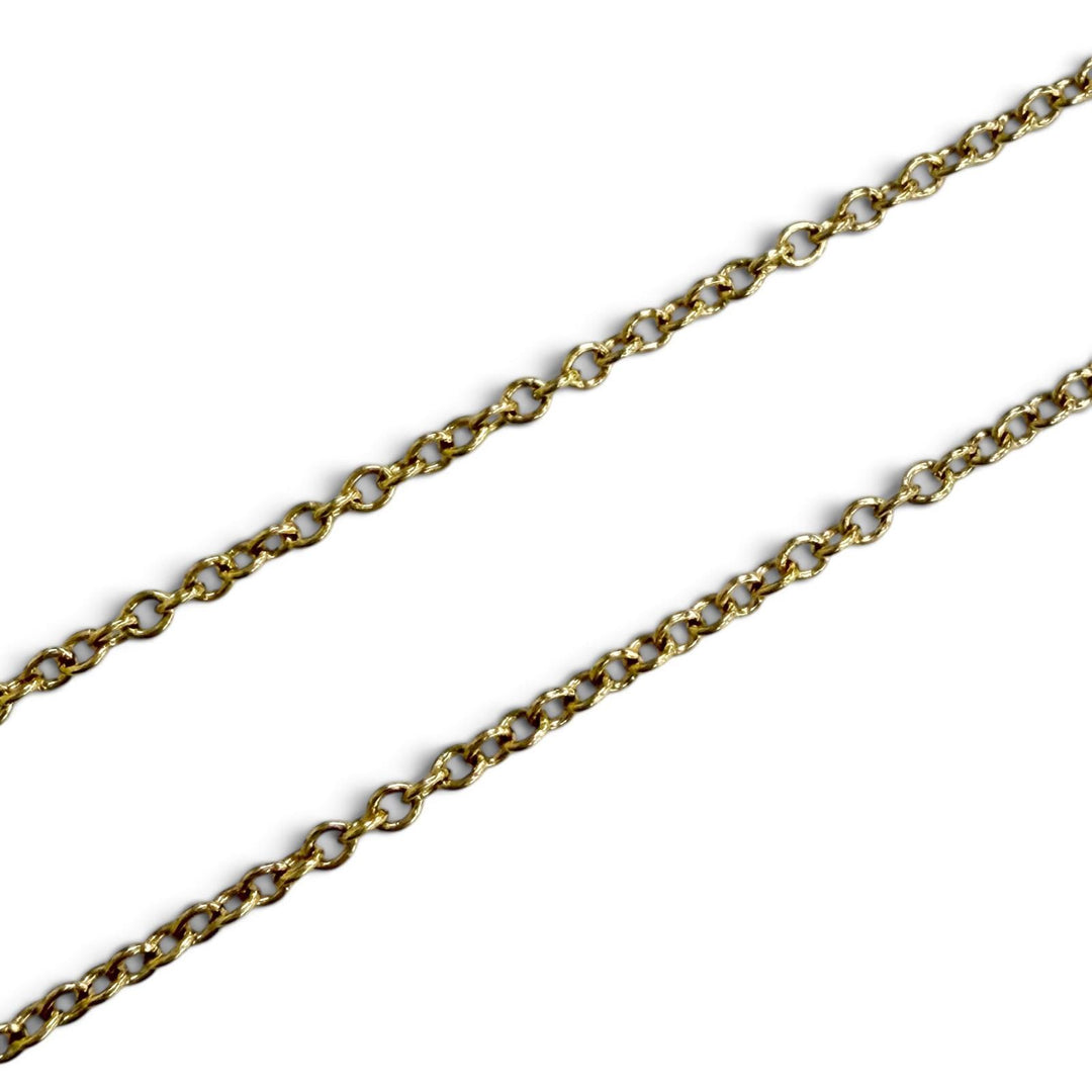 Excellent TIFFANY&Co. Necklace Rubbing Heart Diamond Necklace 750(YG)