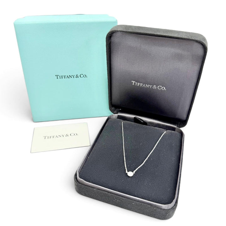 Excellent TIFFANY&Co. Necklace By the yard 1P Diamond around 0.18ct PT950