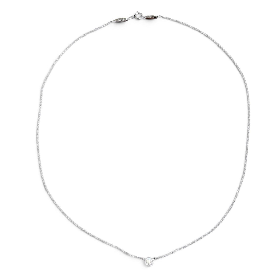 Excellent TIFFANY&Co. Necklace By the yard 1P Diamond around 0.18ct PT950