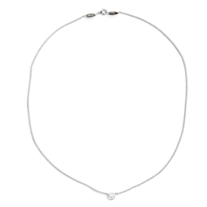 Excellent TIFFANY&Co. Necklace By the yard 1P Diamond around 0.18ct PT950