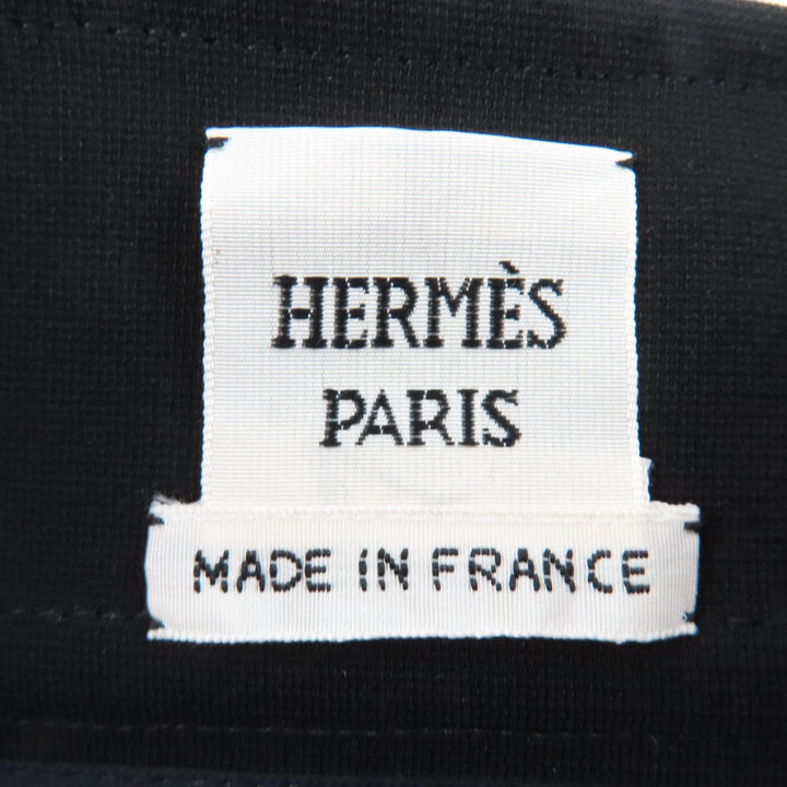 Excellent HERMES flare skirt Knee length black Rayon Women 36 3E0315DJ