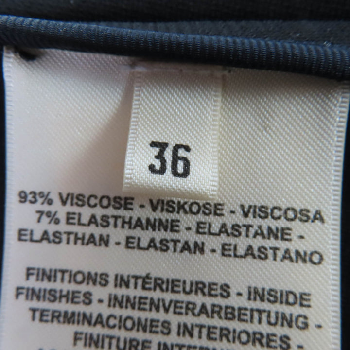 Excellent HERMES flare skirt Knee length black Rayon Women 36 3E0315DJ