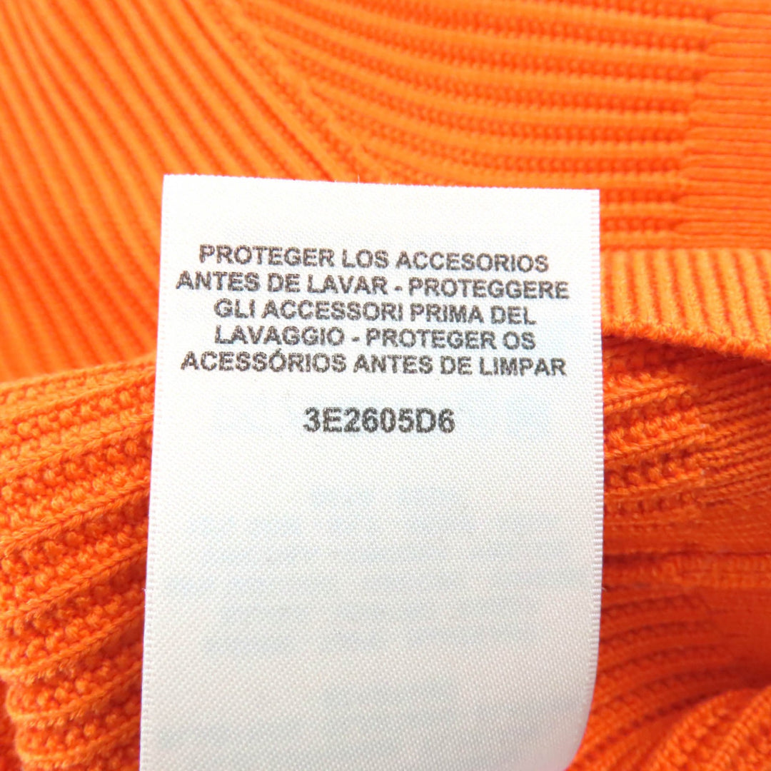 Excellent HERMES Crew neck, short-sleeved, ribbed knit top Rayon 34 3E2605D6