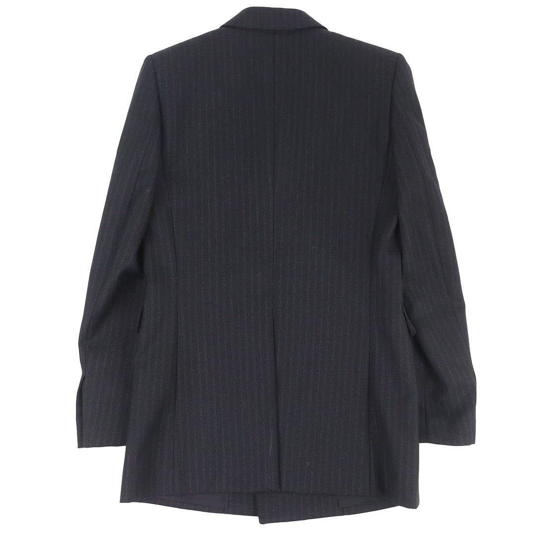 Excellent SAINT LAURENT PARIS Stripe Pattern Double-Breasted Jacket 34 632886