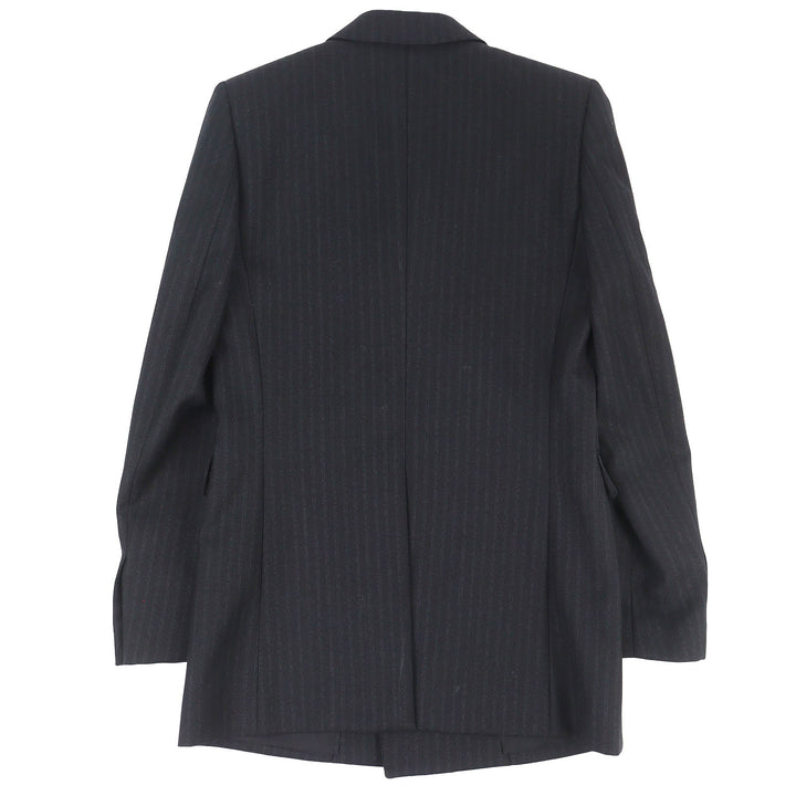 Excellent SAINT LAURENT PARIS Stripe Pattern Double-Breasted Jacket 34 632886