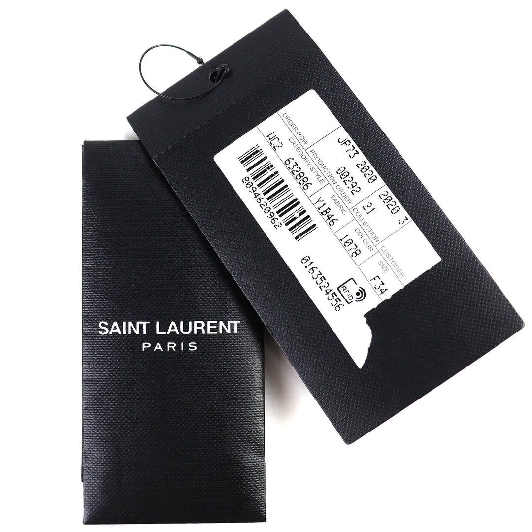 Excellent SAINT LAURENT PARIS Stripe Pattern Double-Breasted Jacket 34 632886
