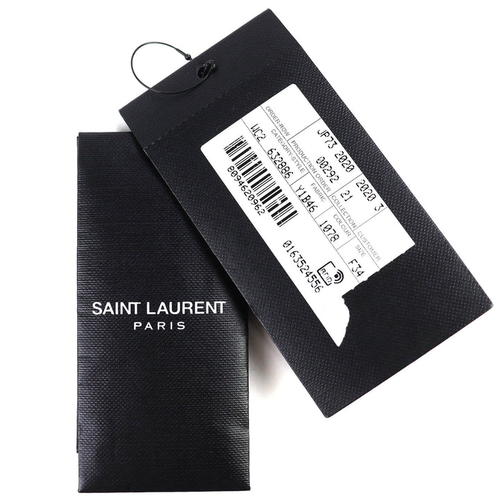 Excellent SAINT LAURENT PARIS Stripe Pattern Double-Breasted Jacket 34 632886