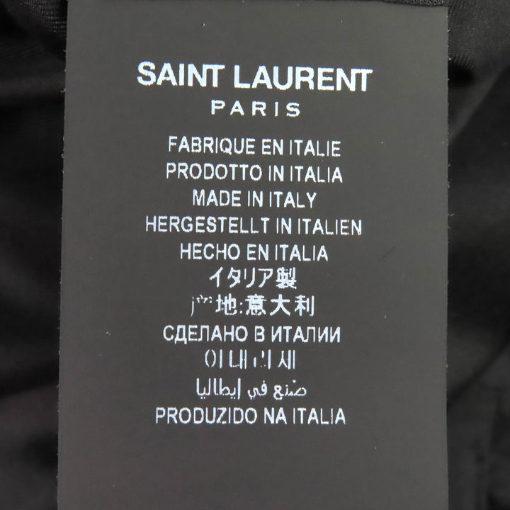 Excellent SAINT LAURENT PARIS Stripe Pattern Double-Breasted Jacket 34 632886
