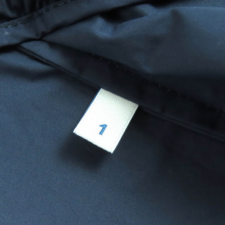 Great MONCLER Nylon jacket FETUQUE Logo patch zip hoodie Navy polyester mens