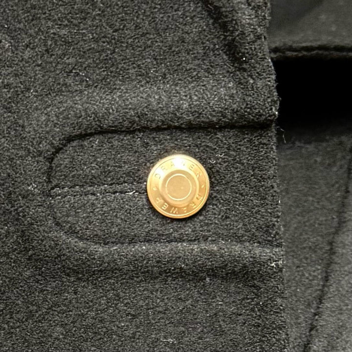 Excellent DRAWER coat Drop sleeves with logo buttons black wool 38 6525-299-0618