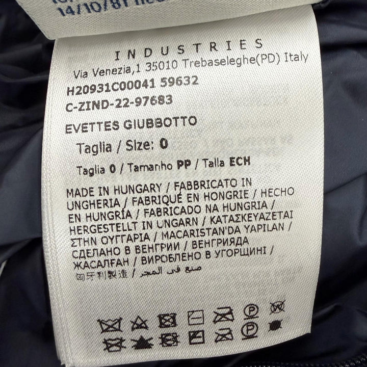 Excellent MONCLER down coat EVETTES Navy polyester Women 0 H20931C00041