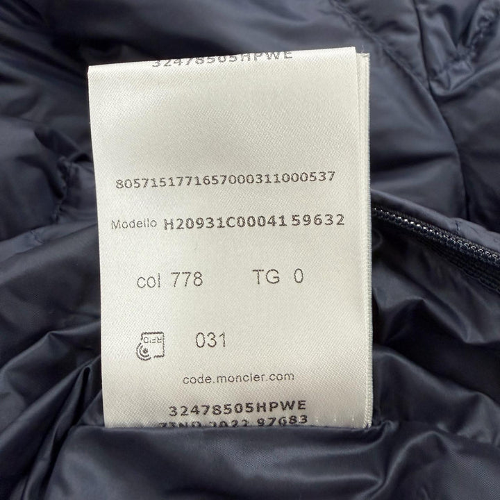 Excellent MONCLER down coat EVETTES Navy polyester Women 0 H20931C00041