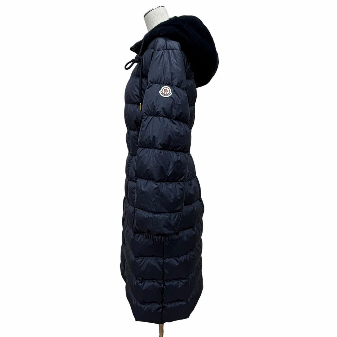 Excellent MONCLER down coat EVETTES Navy polyester Women 0 H20931C00041