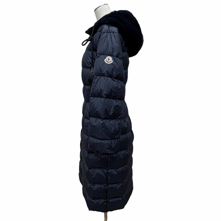 Excellent MONCLER down coat EVETTES Navy polyester Women 0 H20931C00041