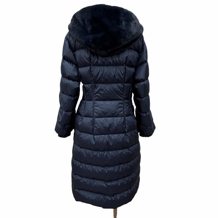Excellent MONCLER down coat EVETTES Navy polyester Women 0 H20931C00041