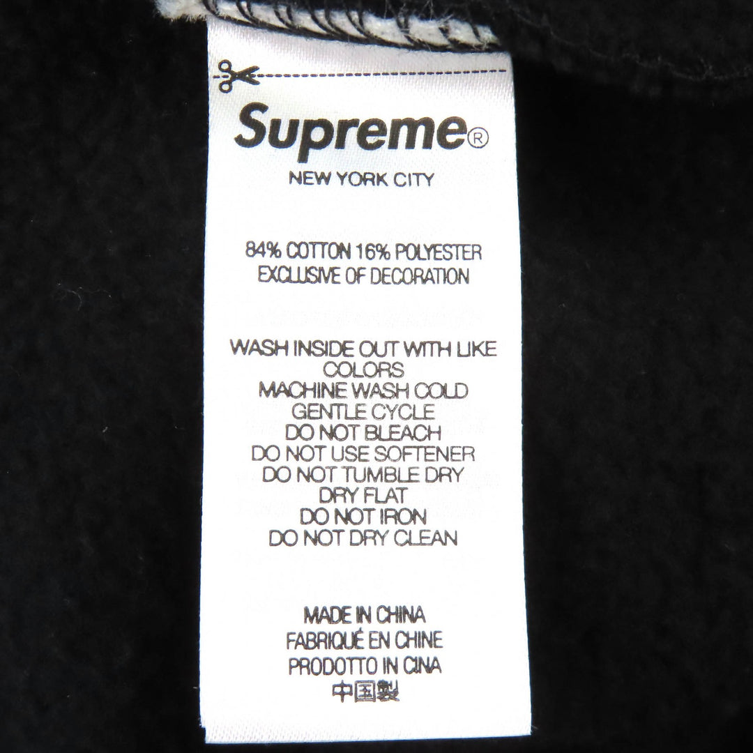 Discounted Great Supreme hoodie Collegiate Patchwork Leather Hooded Sweatshirt S FW23SW58