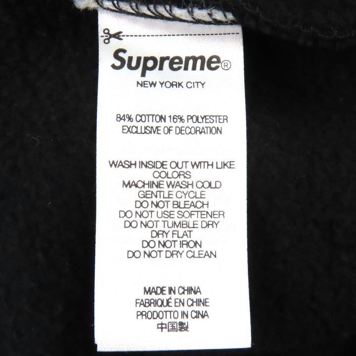 Discounted Great Supreme hoodie Collegiate Patchwork Leather Hooded Sweatshirt S FW23SW58