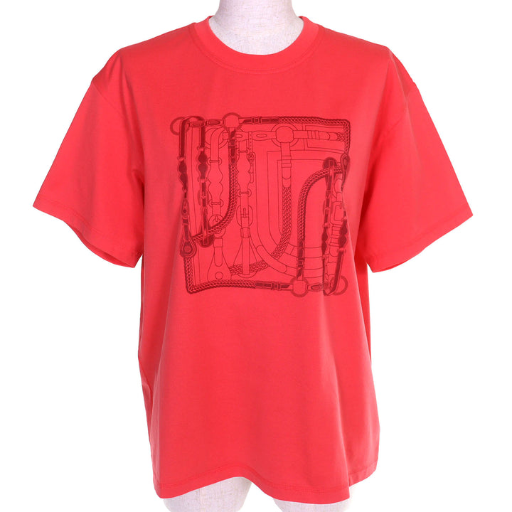 Pristine HERMES Short sleeve T-shirt Cartouche Canoe micro Crew neck 36 5E4647DA
