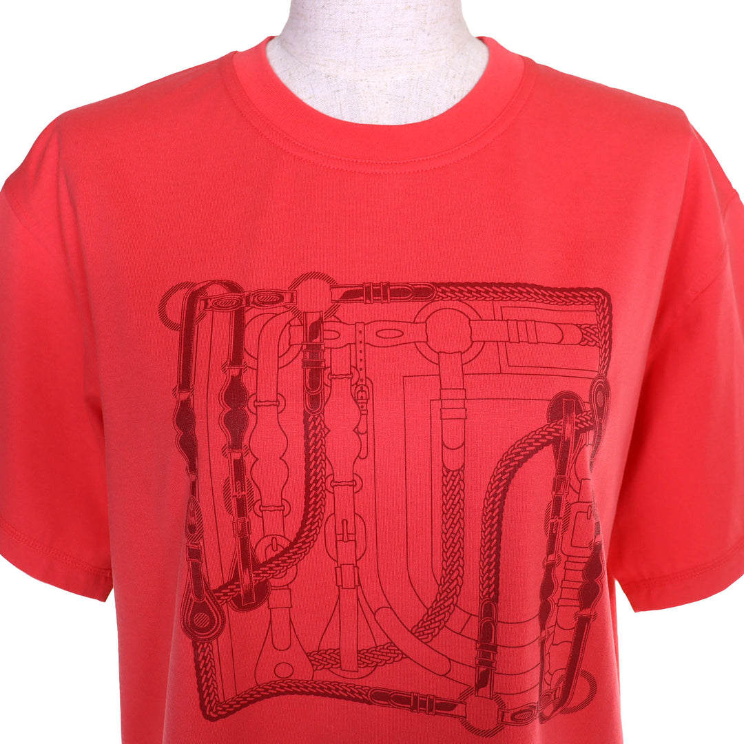 Pristine HERMES Short sleeve T-shirt Cartouche Canoe micro Crew neck 36 5E4647DA